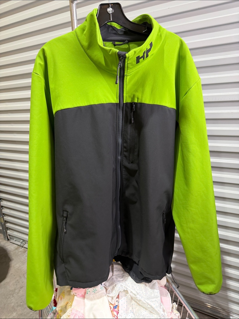 Helly Hansen Lime Green and Black Softshell Jacket 3XL